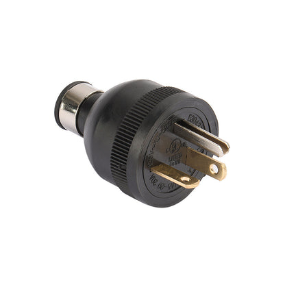 GENMAX NEMA 6-20P Straight Blade Replacement Plug Connector, Male Extension Cord Ends, 20 Amp, 250 Volt, 2 Pole, 3 Wire Grounding, Industrial Grade, Heavy Duty, UL Listed, Black (Pack of 1)