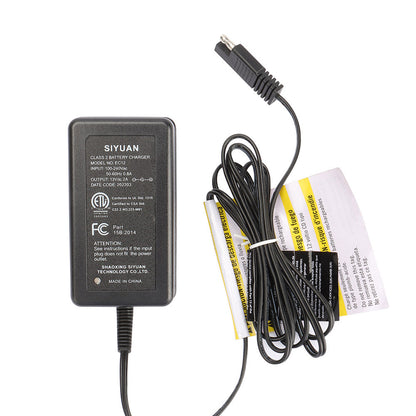 SIYUAN 12 Volt 2 Amp output Class 2 Battery Charger EC12 for GENMAX Generator GM2800iAE/GM3500iAED/MXR3500S/GM6000iED Various Models UL & CSA Listed Power Cord