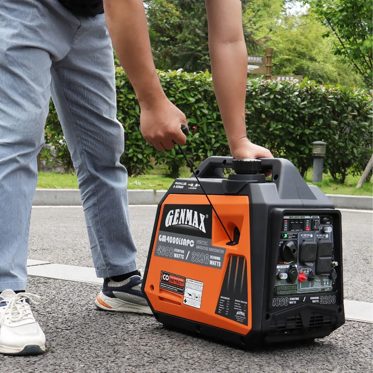GENMAX GM4000iSAPC 4000 Watt Gasoline Inverter Generator with CO Detect