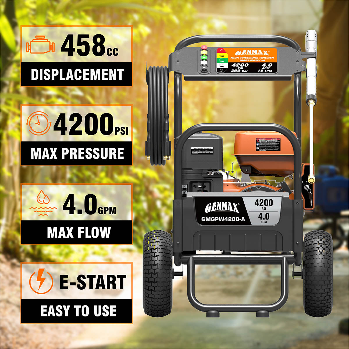 GMGPW4200-A 4200 PSI Gas Pressure Washer