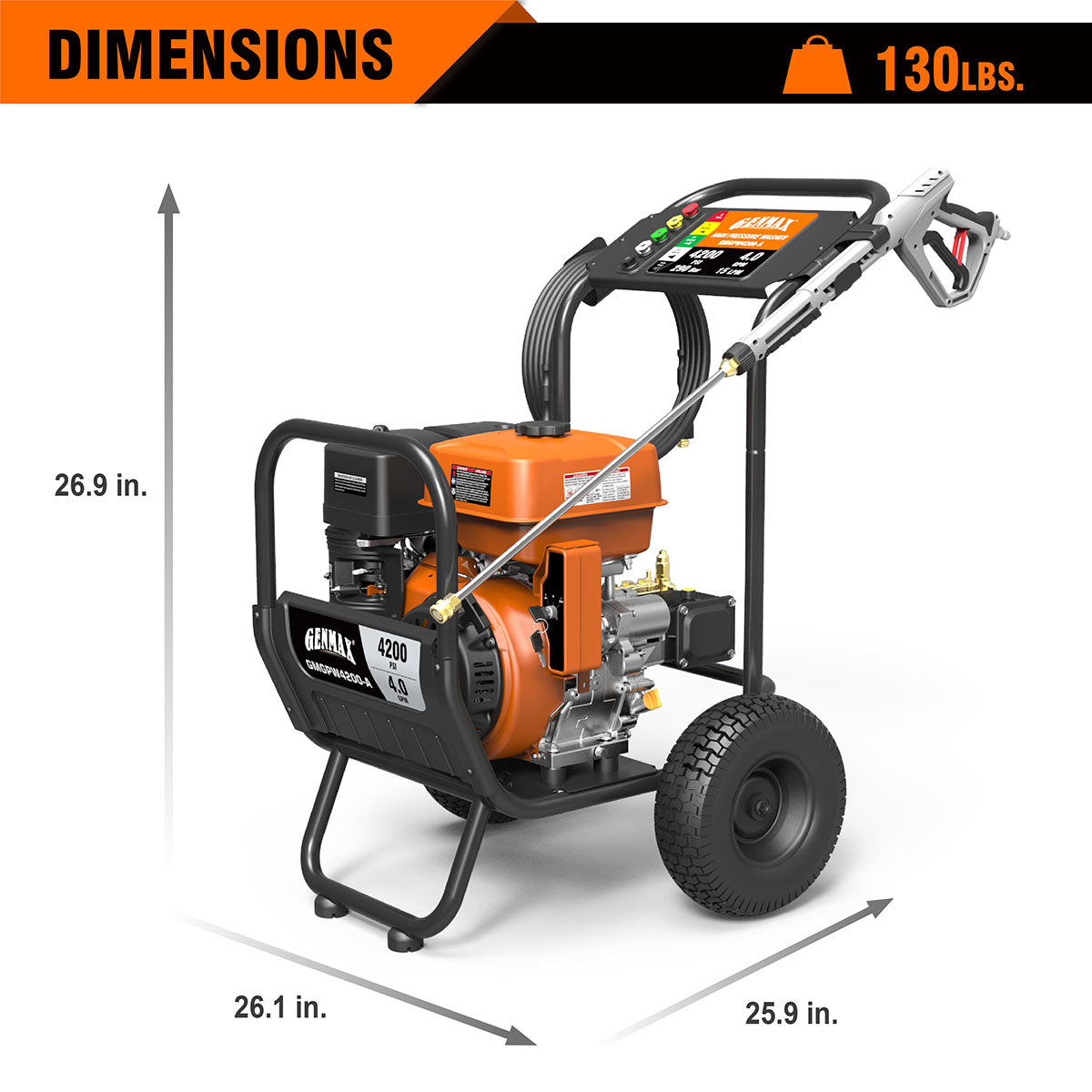 GMGPW4200-A 4200 PSI Gas Pressure Washer