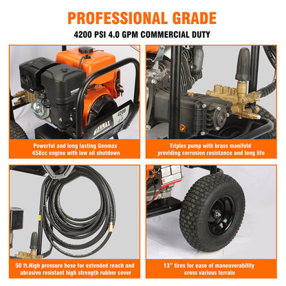 GMGPW4200-A 4200 PSI Gas Pressure Washer