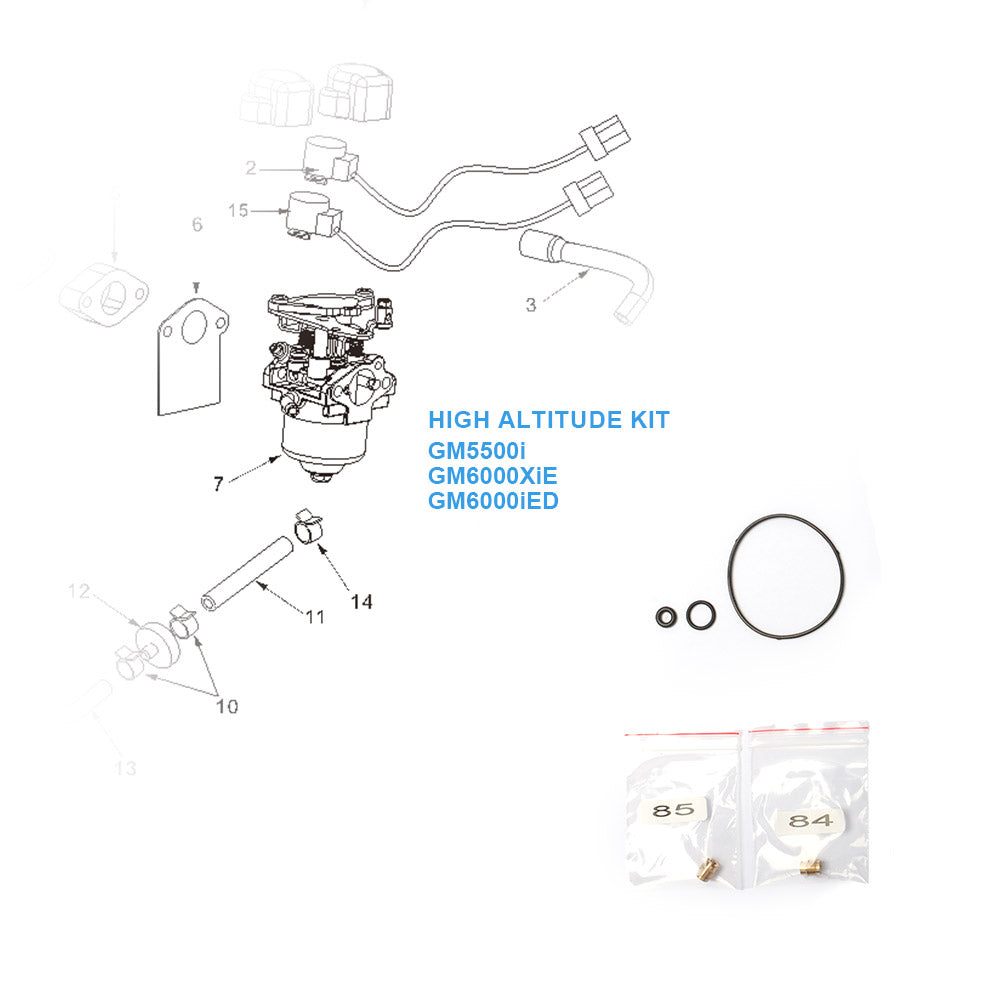 GM5500i GM6000XiE GM6000iED High Altitude Kit