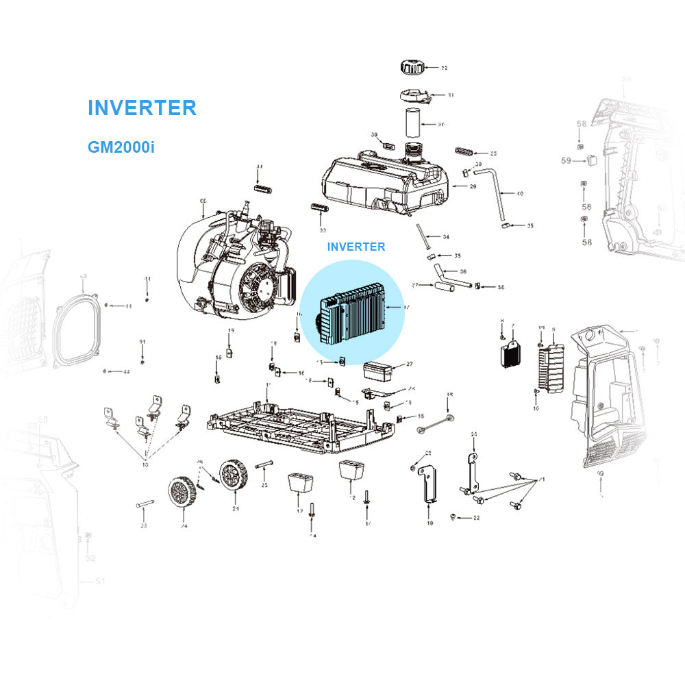 GENMAX Inverter Replacement for inverter Generator GM2000i