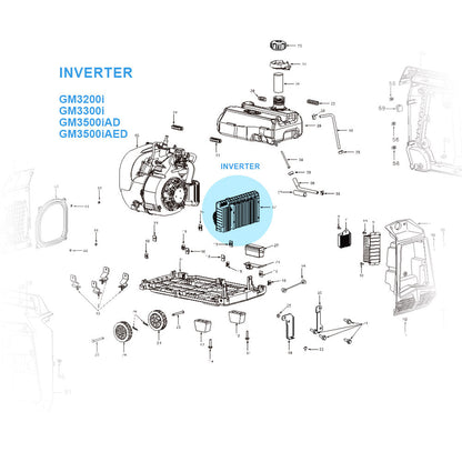 GENMAX Inverter Replacement for inverter Generator GM3200i/ GM3300i/ GM3500iAD/ GM3500iAED